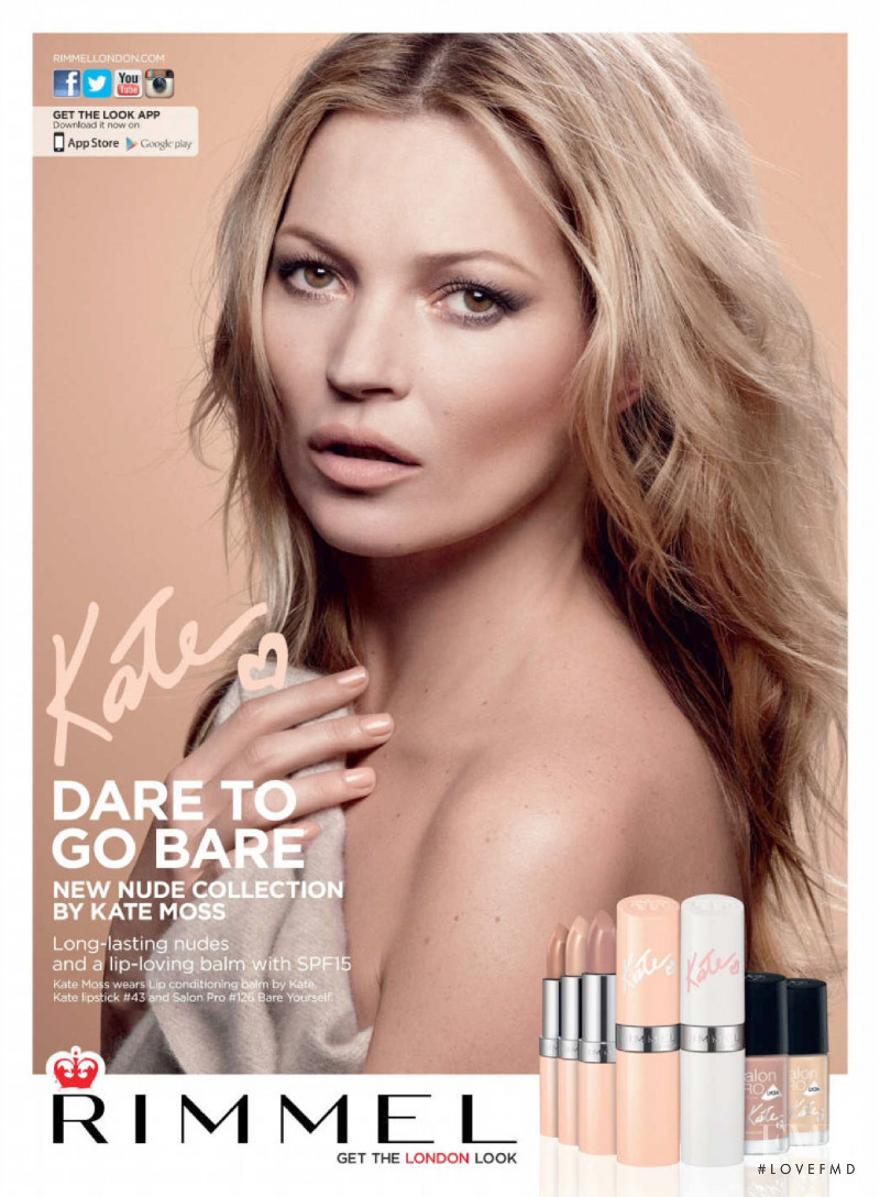 Kate Moss featured in  the Rimmel advertisement for Autumn/Winter 2015