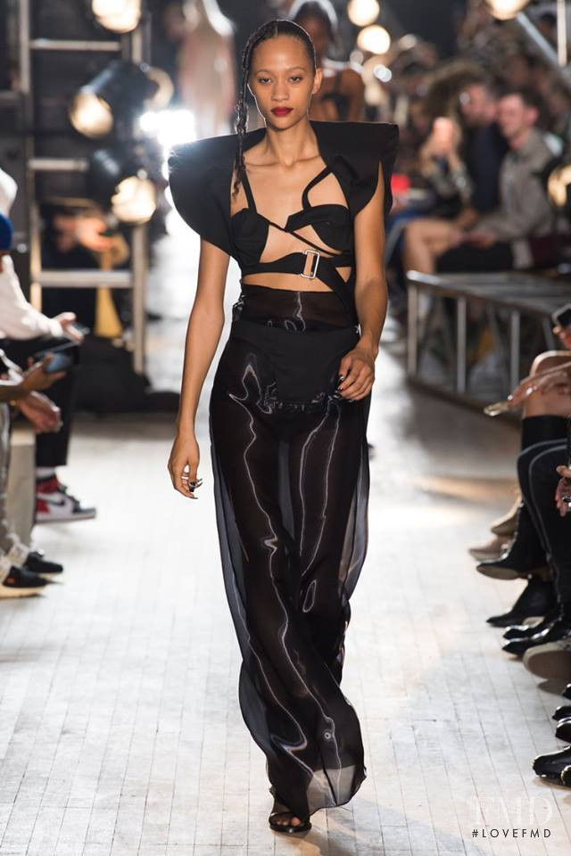 Selena Forrest featured in  the Helmut Lang fashion show for Spring/Summer 2018