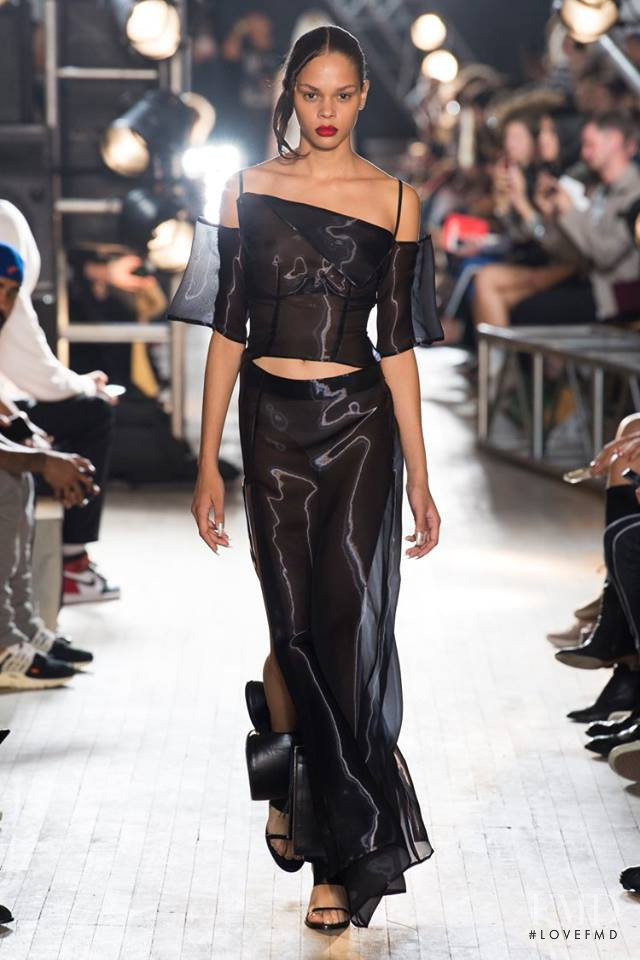 Hiandra Martinez featured in  the Helmut Lang fashion show for Spring/Summer 2018