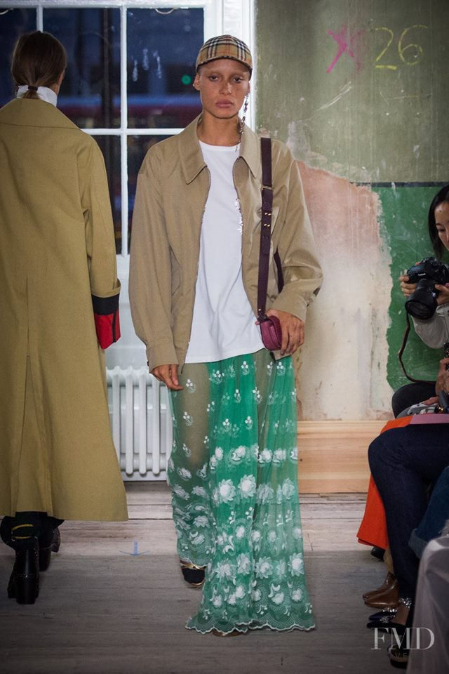 Adwoa Aboah featured in  the Burberry fashion show for Spring/Summer 2018