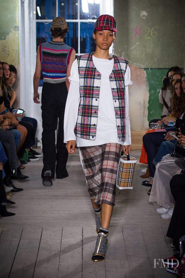 Lineisy Montero featured in  the Burberry fashion show for Spring/Summer 2018