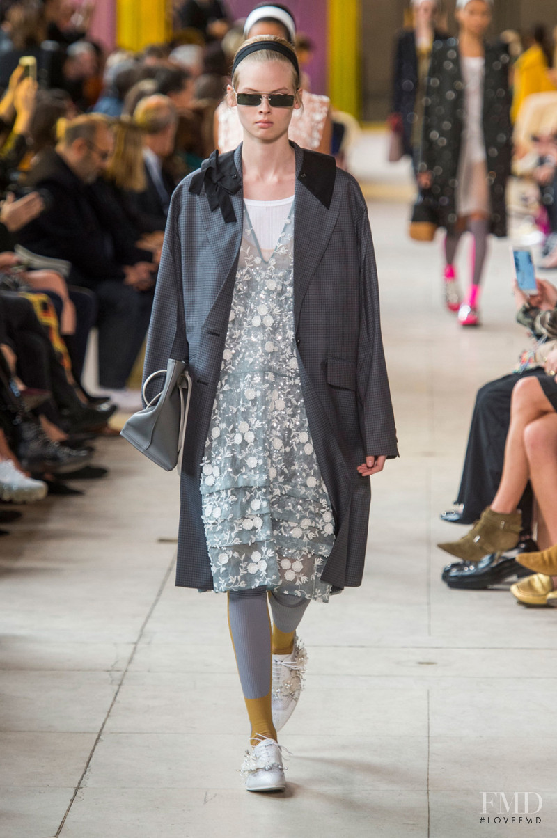 Holly Magson featured in  the Miu Miu fashion show for Spring/Summer 2018