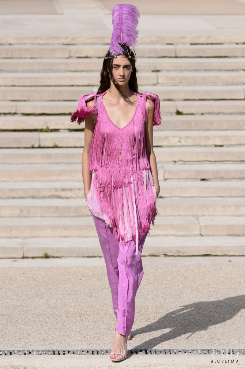 Amanda Googe featured in  the Nina Ricci fashion show for Spring/Summer 2018