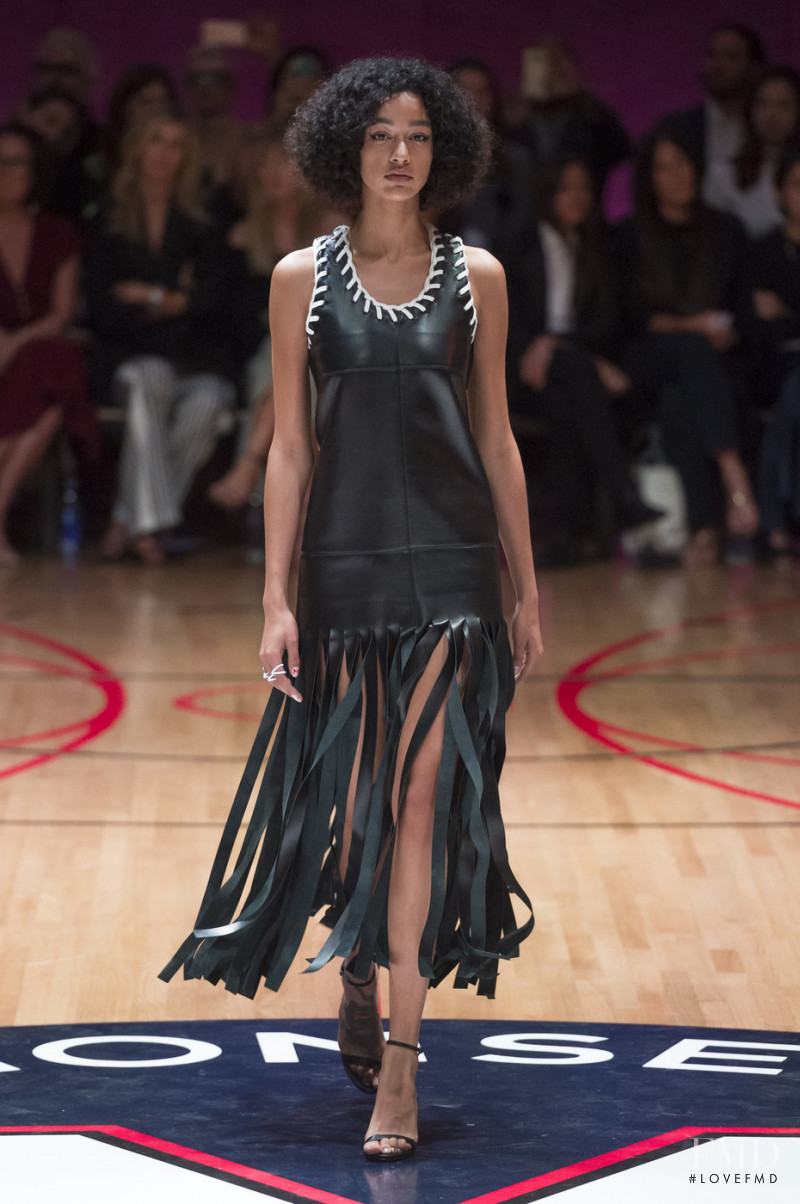 Damaris Goddrie featured in  the Monse fashion show for Spring/Summer 2018