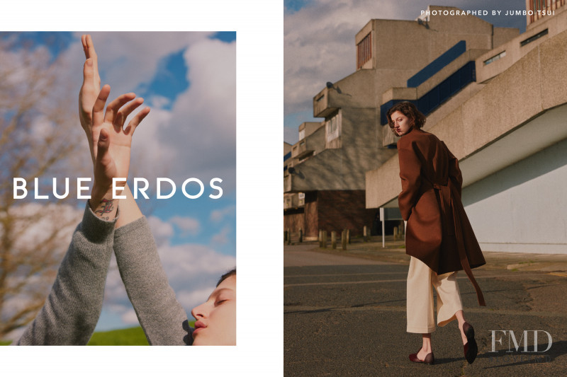 Amber Witcomb featured in  the Blue Erdos advertisement for Autumn/Winter 2017