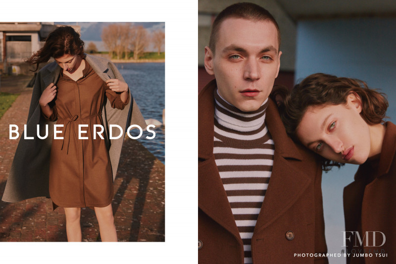 Amber Witcomb featured in  the Blue Erdos advertisement for Autumn/Winter 2017