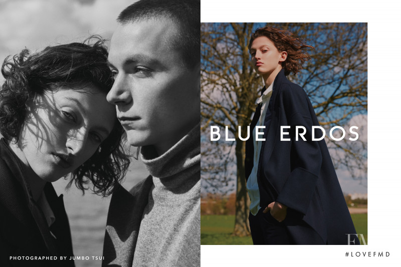 Amber Witcomb featured in  the Blue Erdos advertisement for Autumn/Winter 2017