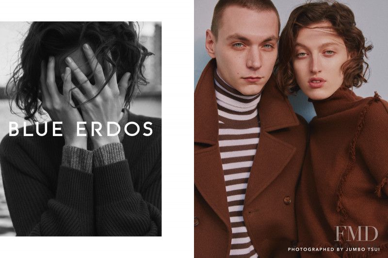 Amber Witcomb featured in  the Blue Erdos advertisement for Autumn/Winter 2017