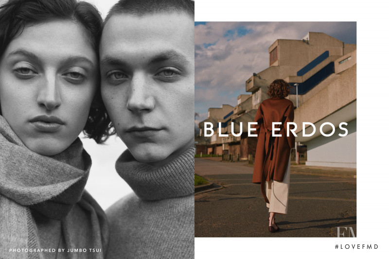 Amber Witcomb featured in  the Blue Erdos advertisement for Autumn/Winter 2017