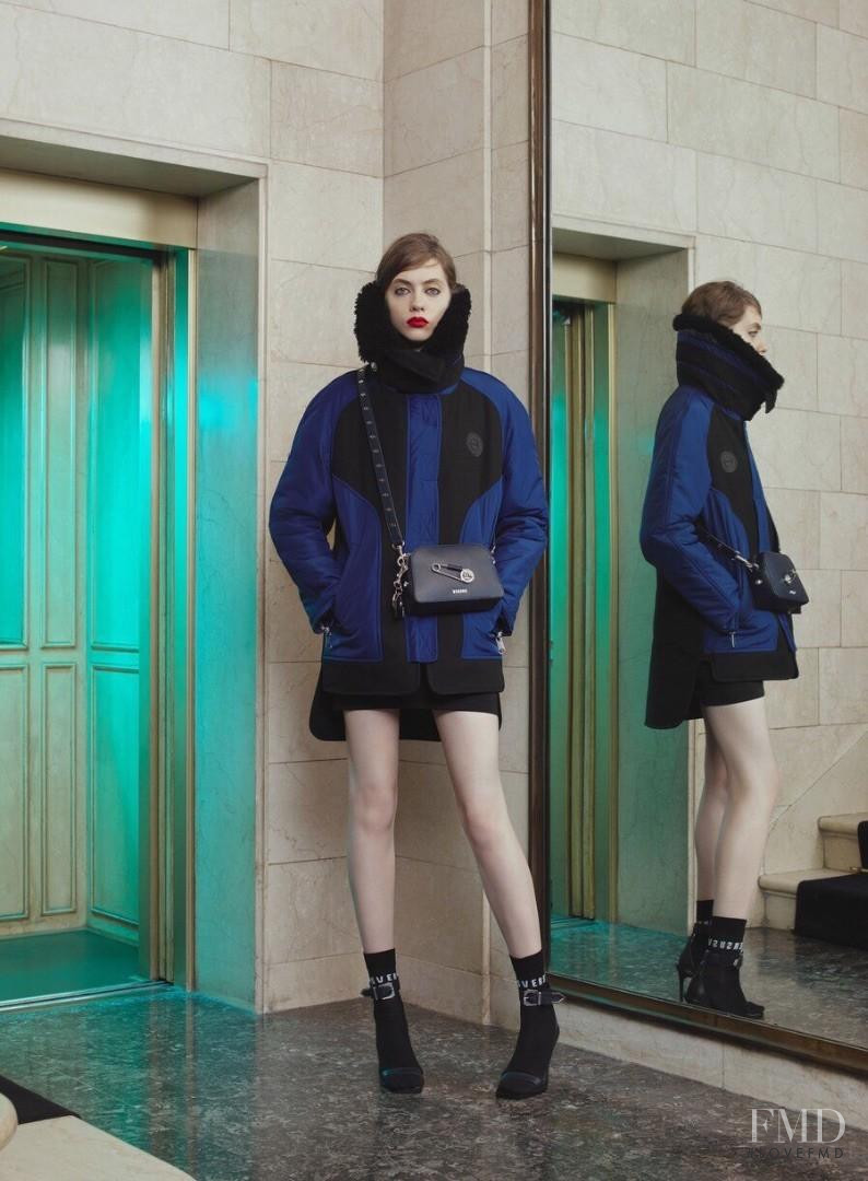 Odette Pavlova featured in  the Versus lookbook for Pre-Fall 2017
