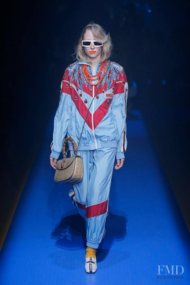 Alina Pavlushova featured in  the Gucci fashion show for Spring/Summer 2018