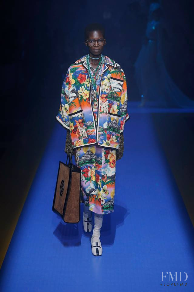 Achok Majak featured in  the Gucci fashion show for Spring/Summer 2018