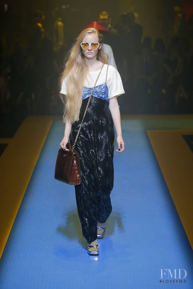 Lucan Gillespie featured in  the Gucci fashion show for Spring/Summer 2018