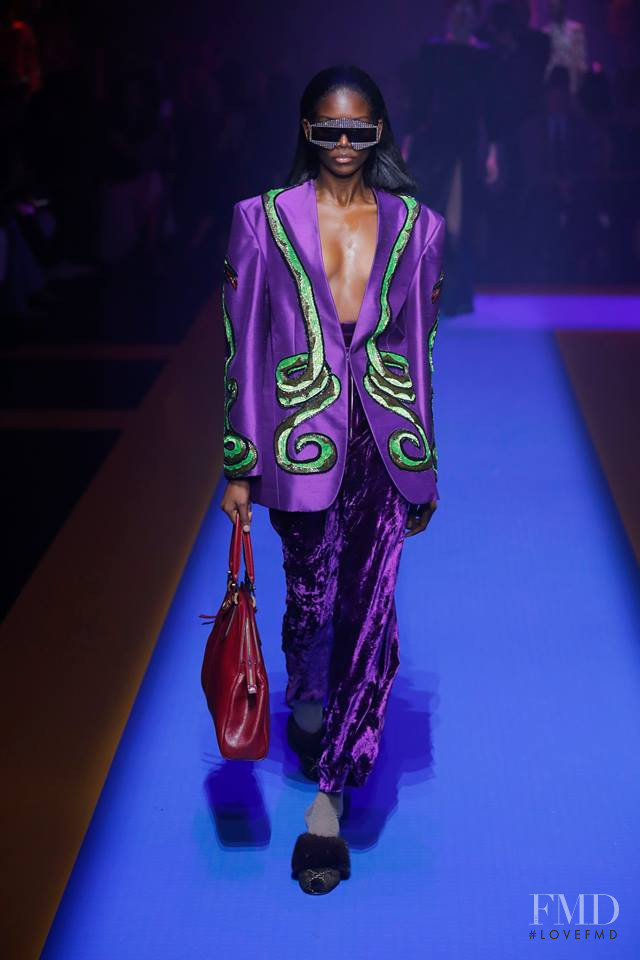 Elibeidy Dani featured in  the Gucci fashion show for Spring/Summer 2018