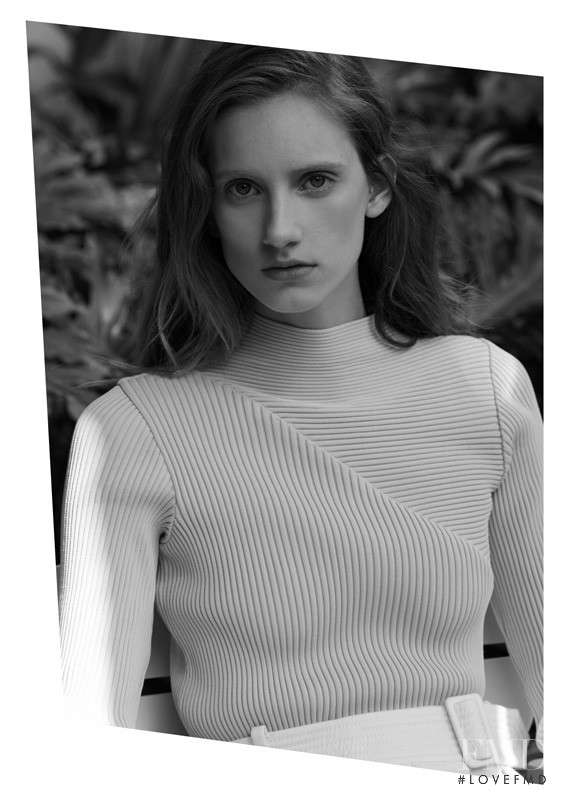 Sarah Berger featured in  the Egrey advertisement for Autumn/Winter 2017