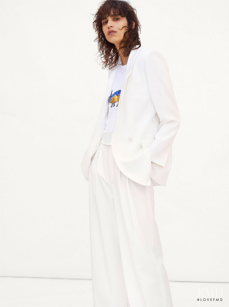 Mica Arganaraz featured in  the Zara lookbook for Summer 2017