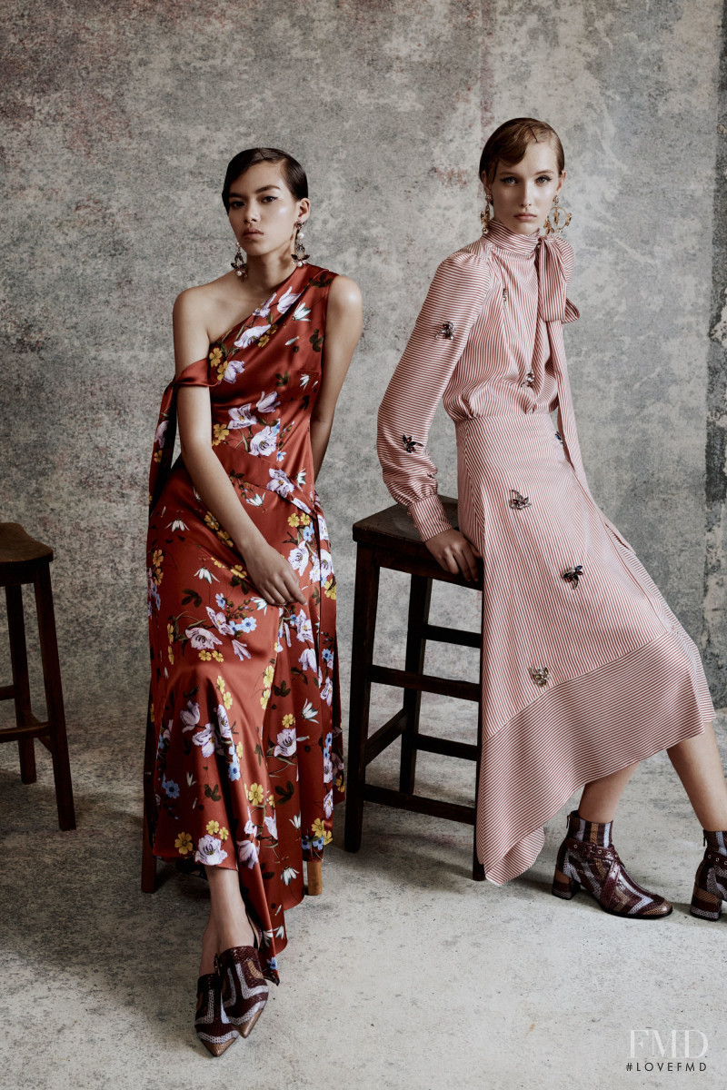 Kateryna Zub featured in  the Erdem lookbook for Resort 2018