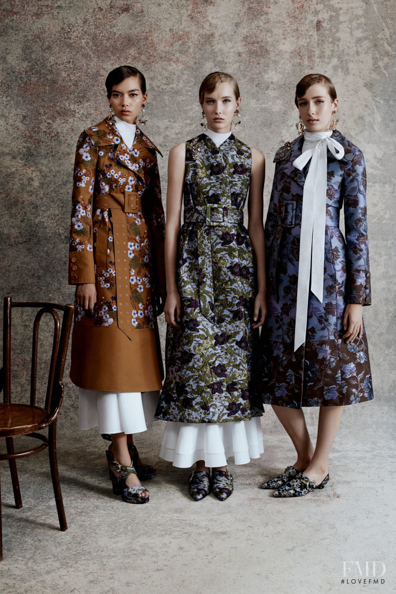 Kateryna Zub featured in  the Erdem lookbook for Resort 2018