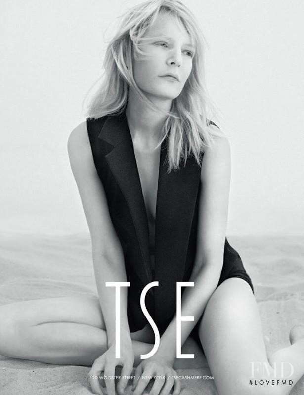 Kirsten Owen featured in  the TSE advertisement for Spring/Summer 2013