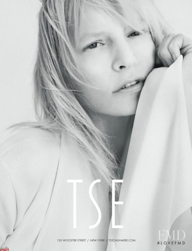 Kirsten Owen featured in  the TSE advertisement for Spring/Summer 2013