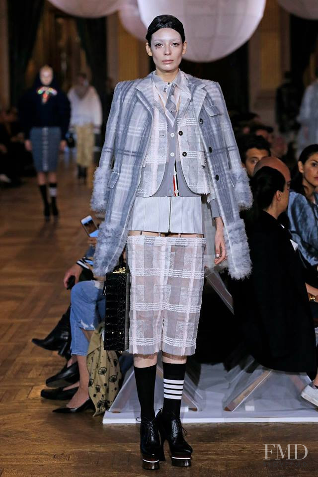 Cristina Piccone featured in  the Thom Browne fashion show for Spring/Summer 2018