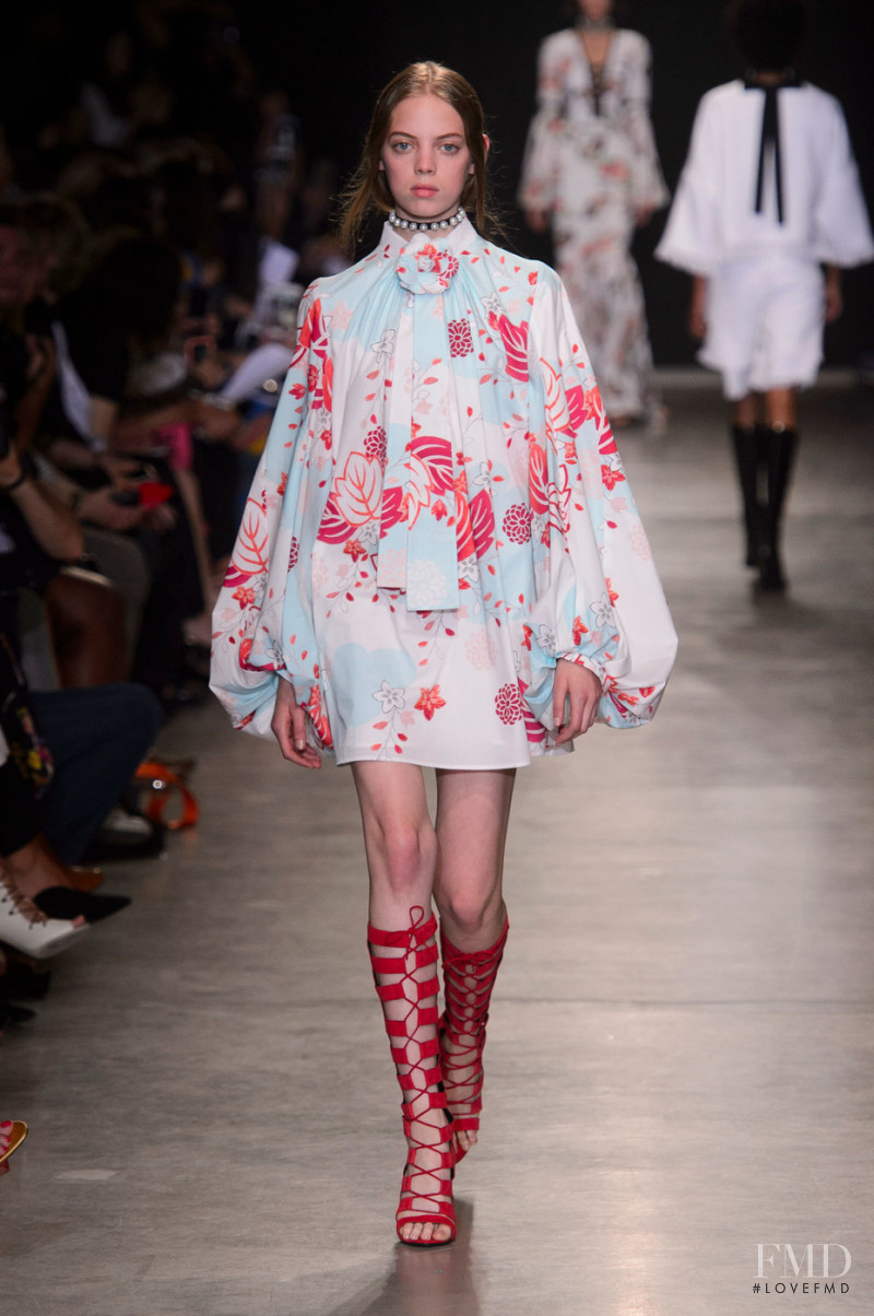 Mariana Zaragoza featured in  the Andrew Gn fashion show for Spring/Summer 2018