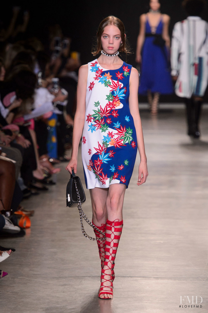 Mariana Zaragoza featured in  the Andrew Gn fashion show for Spring/Summer 2018