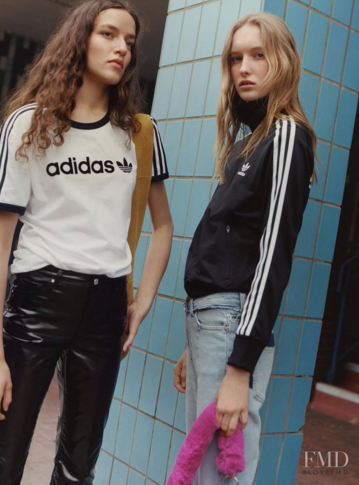 Kateryna Zub featured in  the Topshop x Adidas Originals lookbook for Spring/Summer 2017
