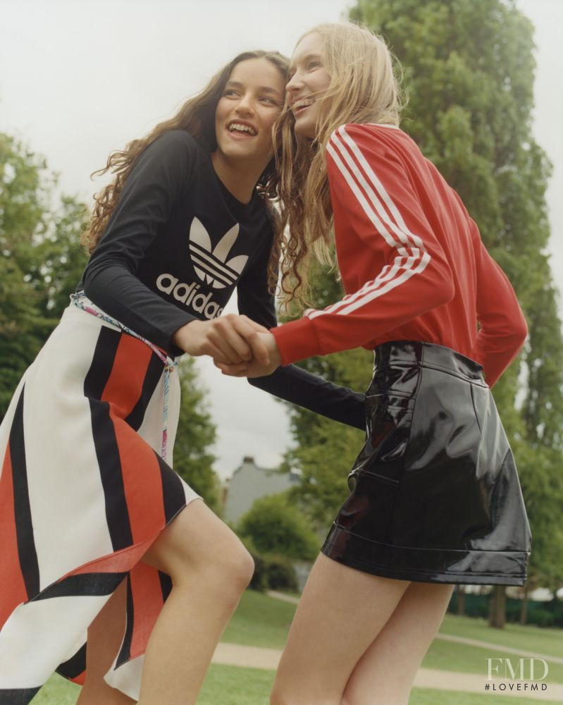 Kateryna Zub featured in  the Topshop x Adidas Originals lookbook for Spring/Summer 2017