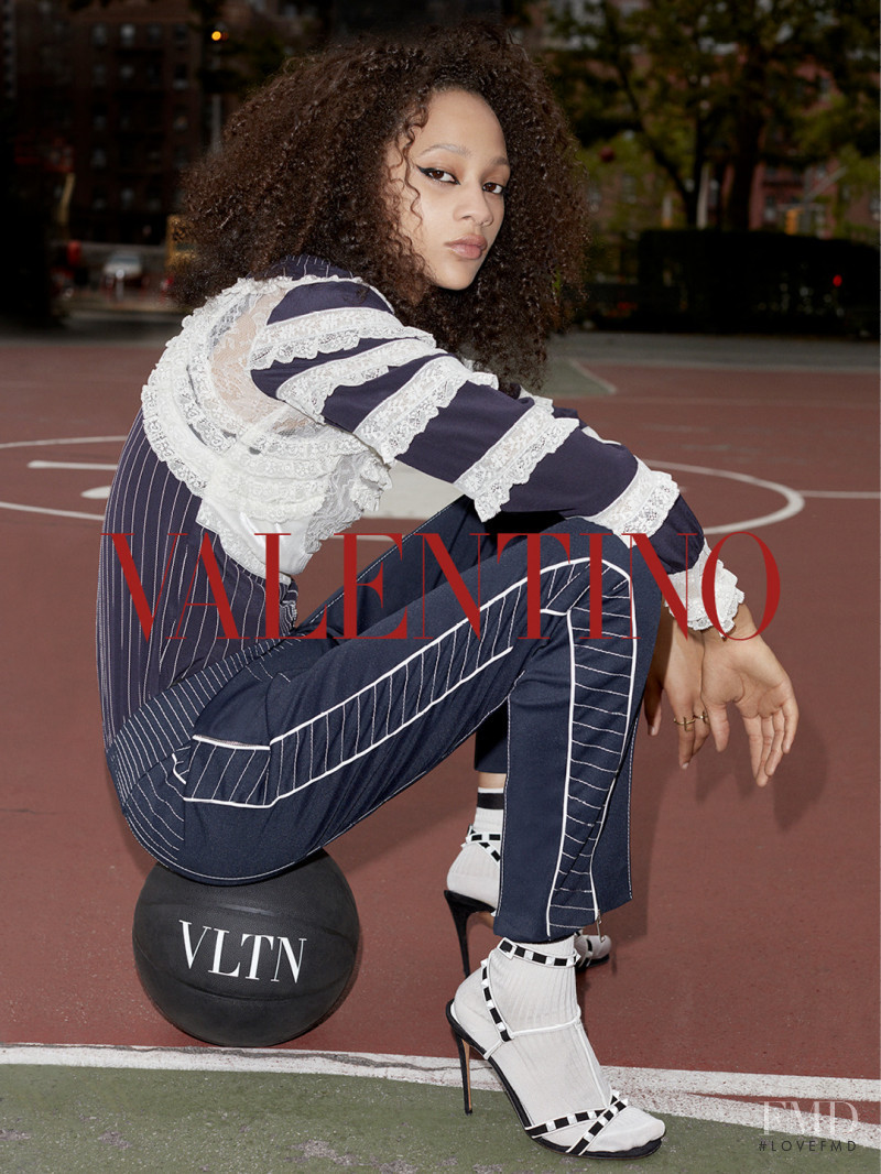 Selena Forrest featured in  the Valentino advertisement for Resort 2018