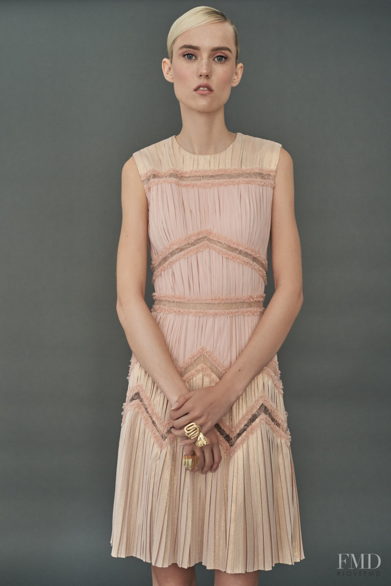 Harleth Kuusik featured in  the J Mendel lookbook for Resort 2018