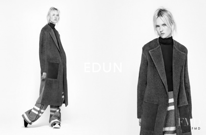 Harleth Kuusik featured in  the EDUN advertisement for Autumn/Winter 2014