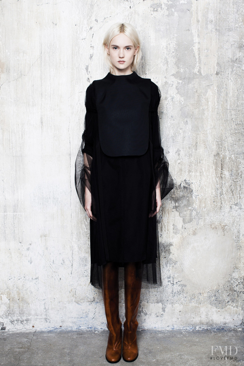 Harleth Kuusik featured in  the Maison Martin Margiela lookbook for Pre-Fall 2014