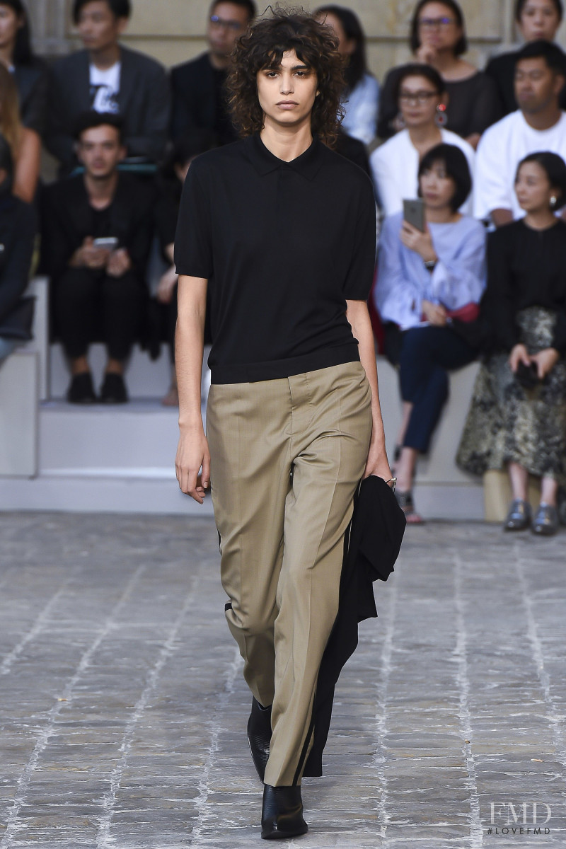 Mica Arganaraz featured in  the Berluti fashion show for Spring/Summer 2018