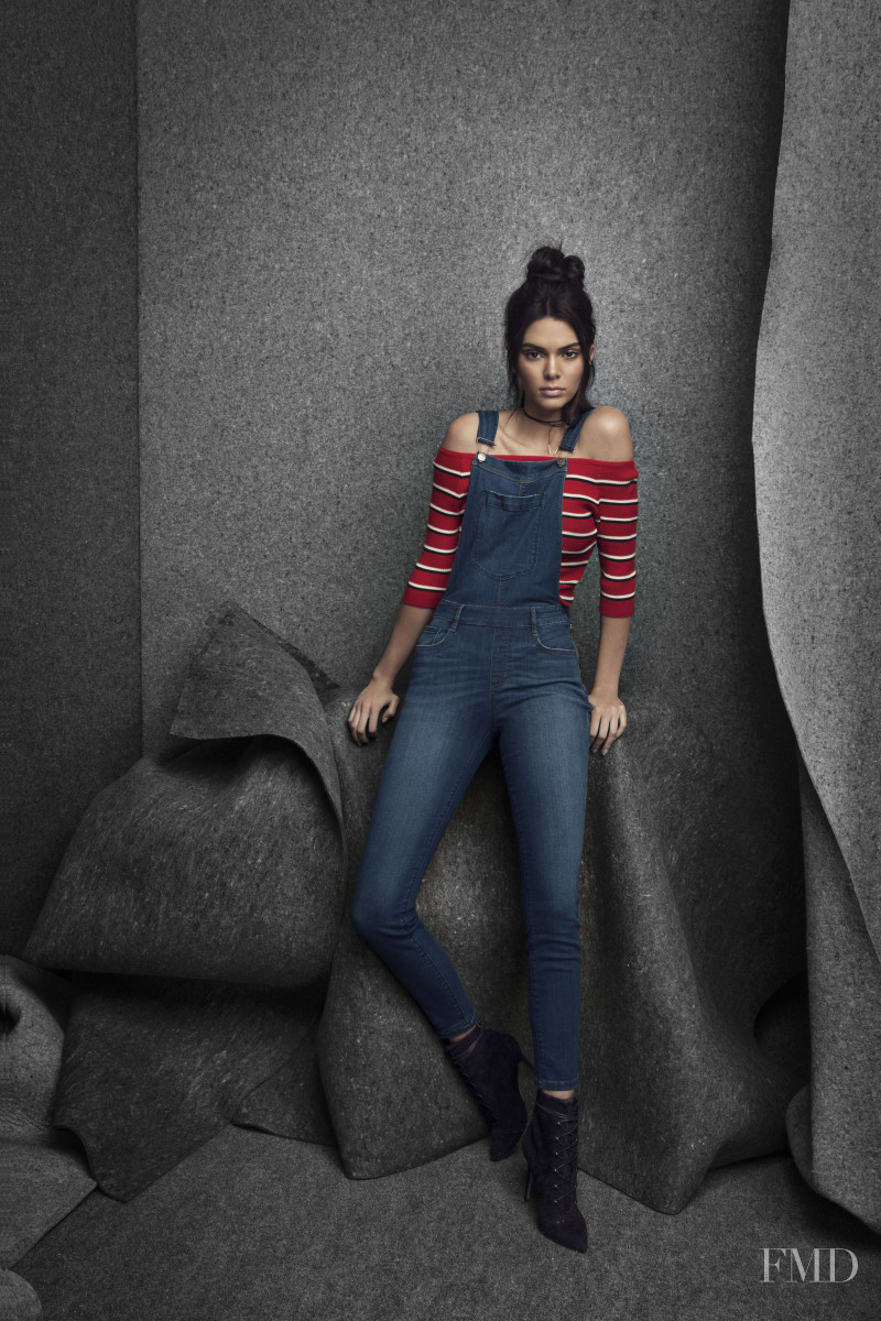 Kendall Jenner featured in  the Kendall + Kylie Golden Child advertisement for Pre-Fall 2016