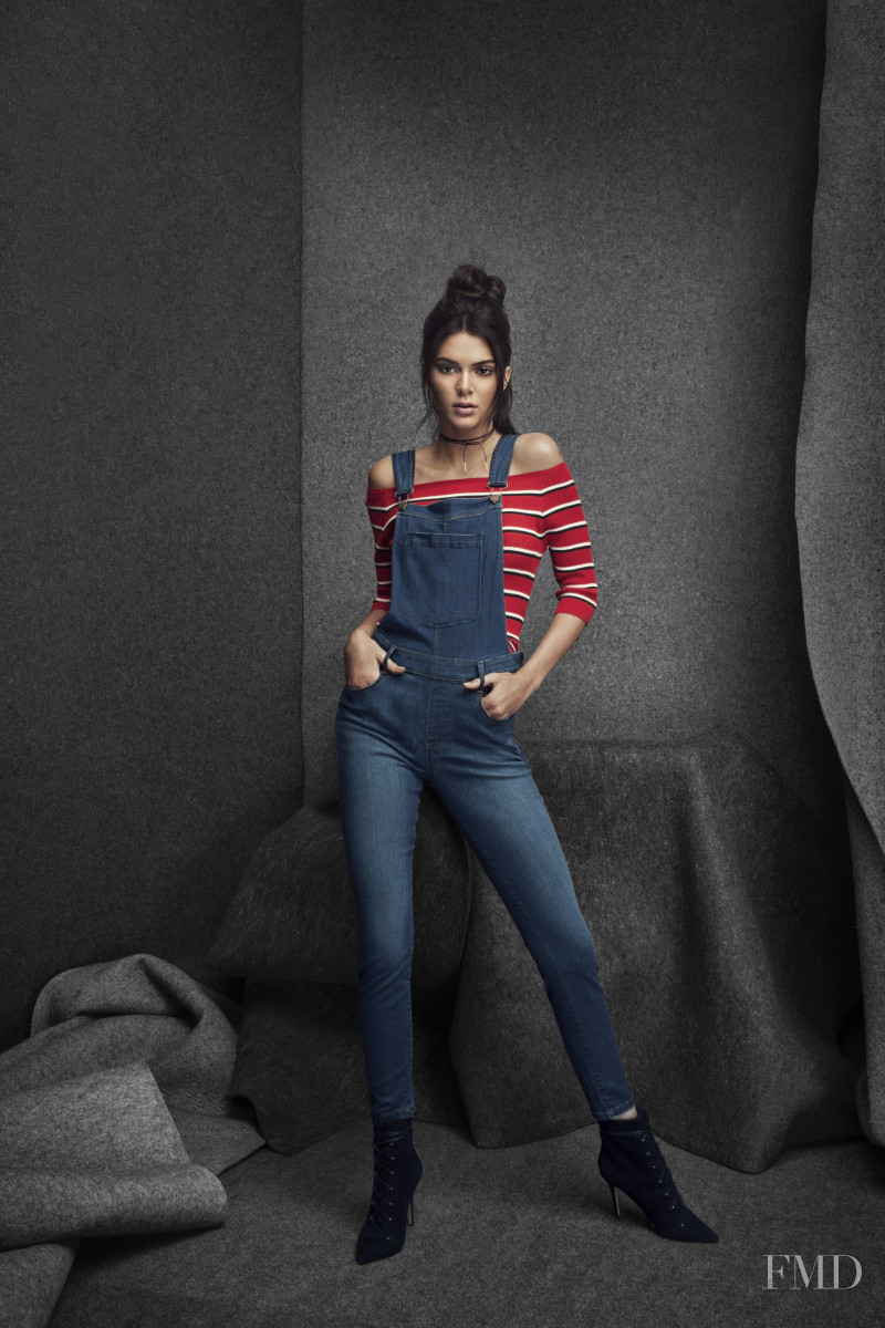 Kendall Jenner featured in  the Kendall + Kylie Golden Child advertisement for Pre-Fall 2016