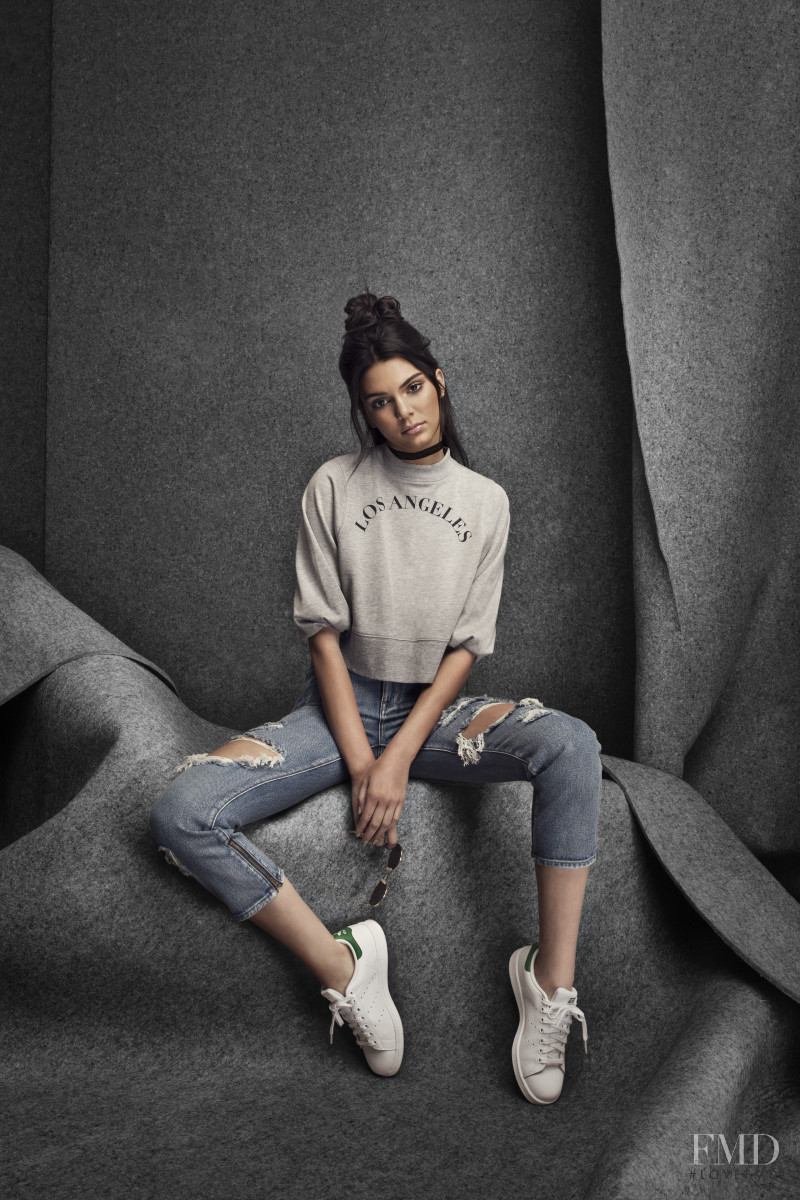 Kendall Jenner featured in  the Kendall + Kylie Golden Child advertisement for Pre-Fall 2016