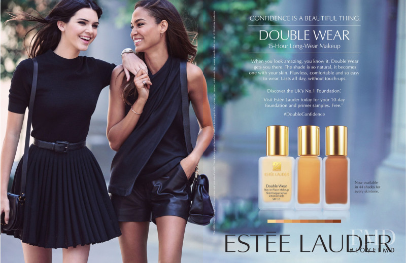 Joan Smalls featured in  the Estée Lauder Non-Stop Flawless advertisement for Spring/Summer 2016