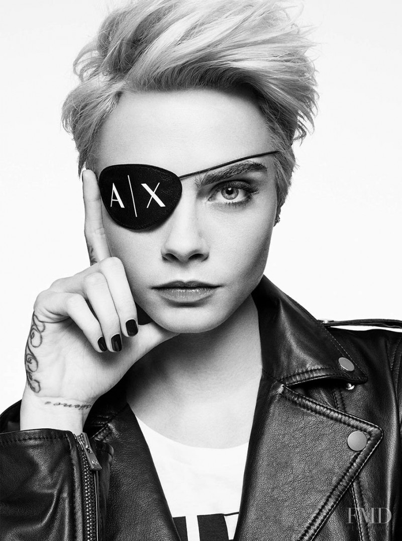 Cara Delevingne featured in  the Armani Exchange advertisement for Autumn/Winter 2017