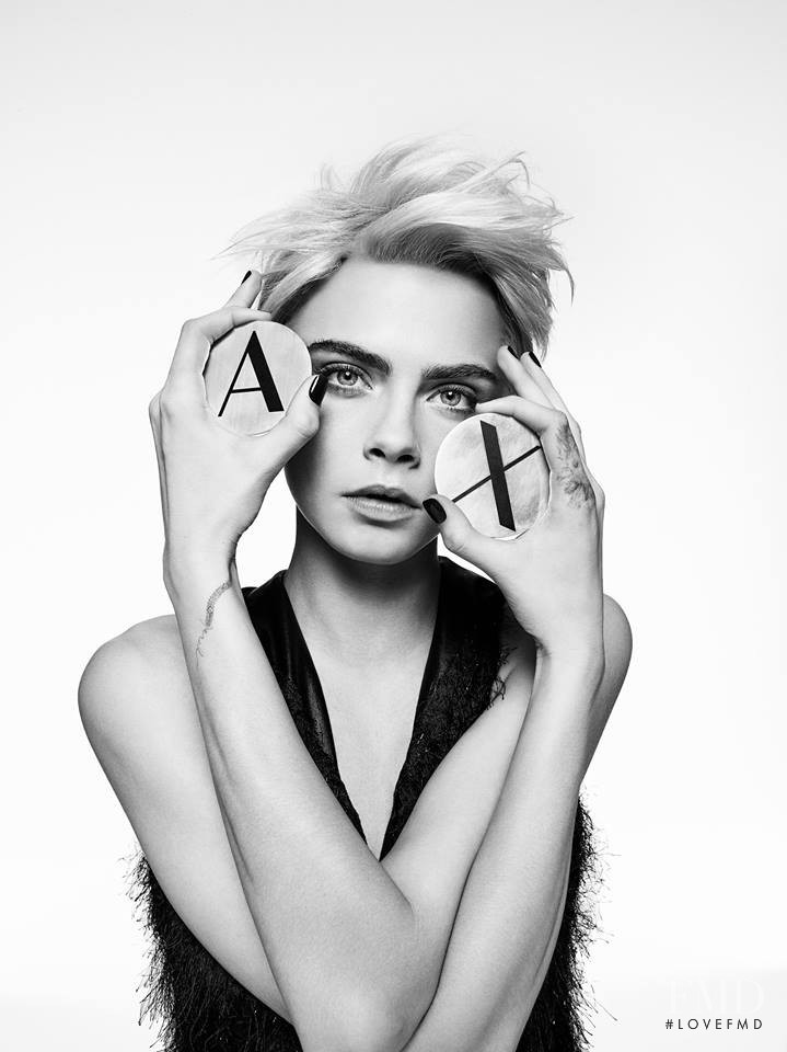 Cara Delevingne featured in  the Armani Exchange advertisement for Autumn/Winter 2017