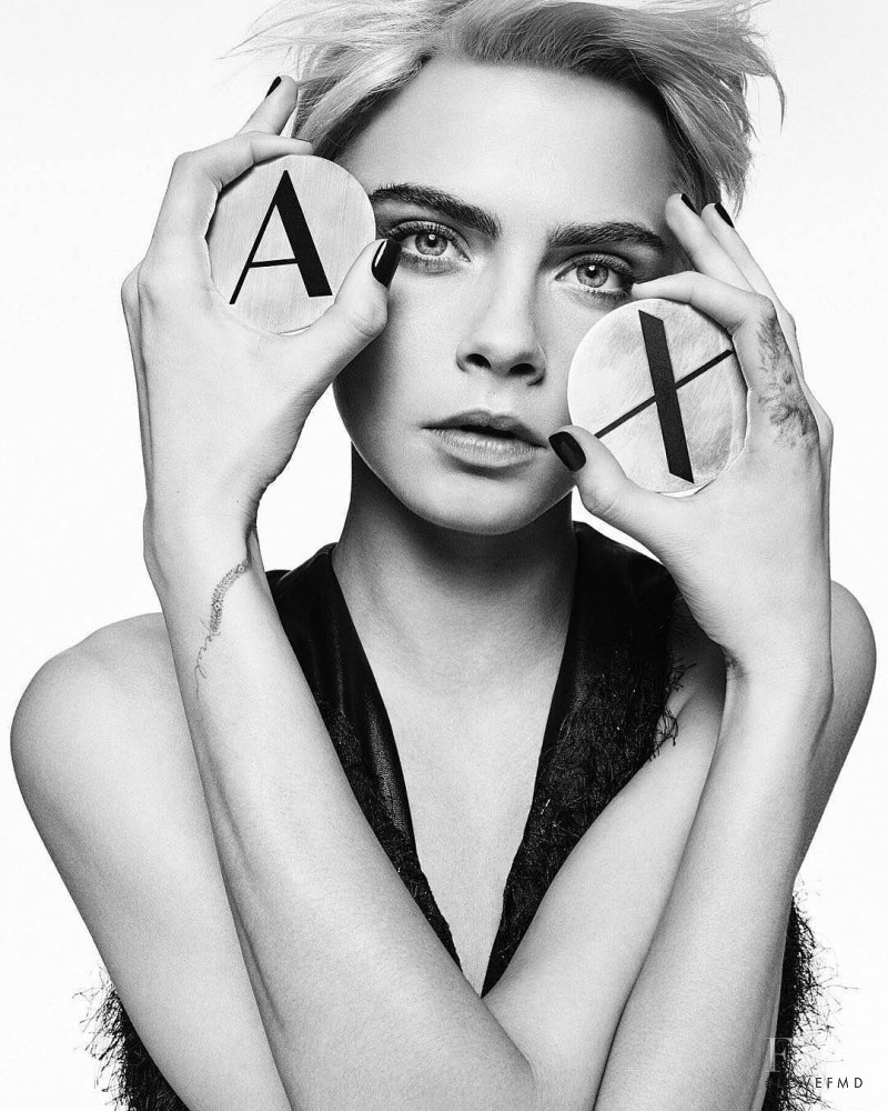 Cara Delevingne featured in  the Armani Exchange advertisement for Autumn/Winter 2017