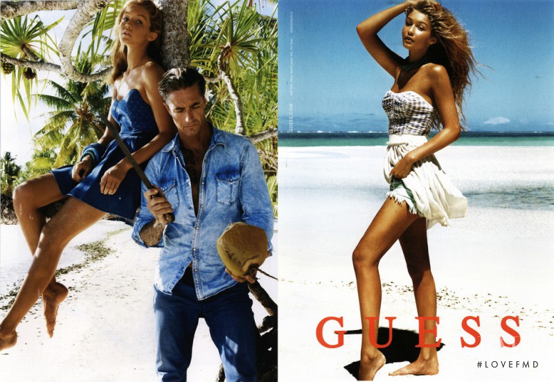 Gigi Hadid featured in  the Guess advertisement for Spring/Summer 2013