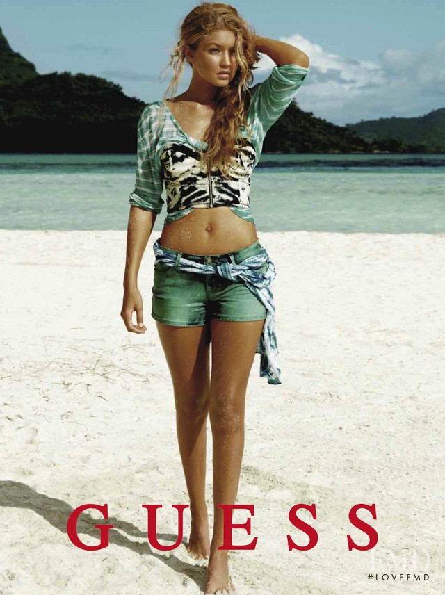 Gigi Hadid featured in  the Guess advertisement for Spring/Summer 2013