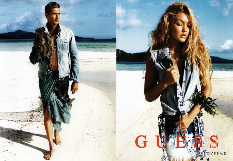 Gigi Hadid featured in  the Guess advertisement for Spring/Summer 2013