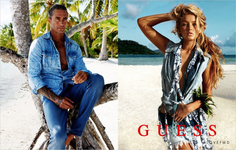 Gigi Hadid featured in  the Guess advertisement for Spring/Summer 2013