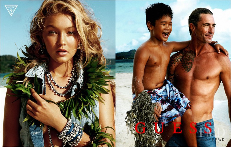 Gigi Hadid featured in  the Guess advertisement for Spring/Summer 2013