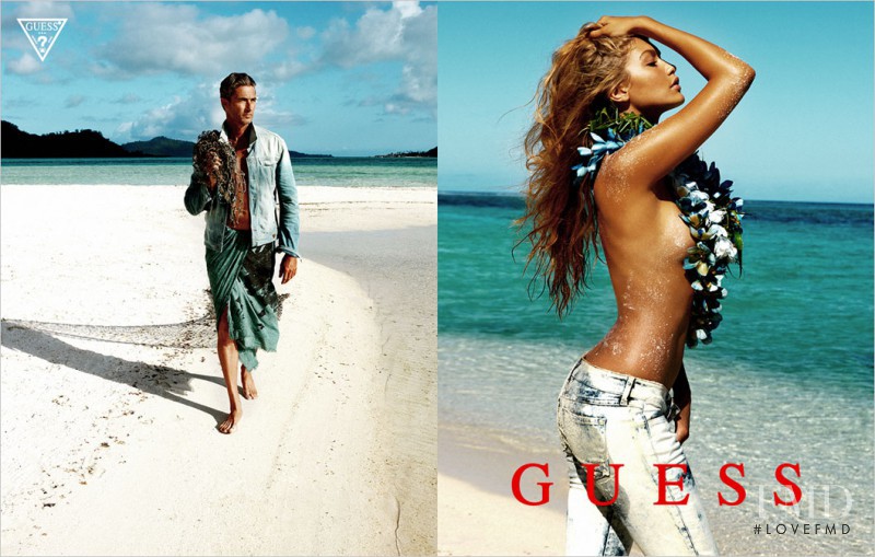 Gigi Hadid featured in  the Guess advertisement for Spring/Summer 2013