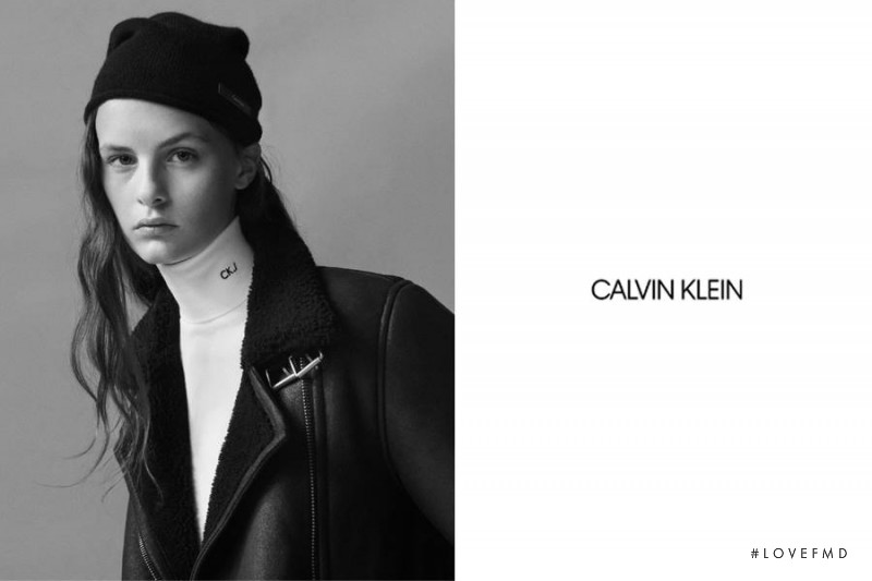 Lea Holzfuss featured in  the Calvin Klein advertisement for Winter 2017