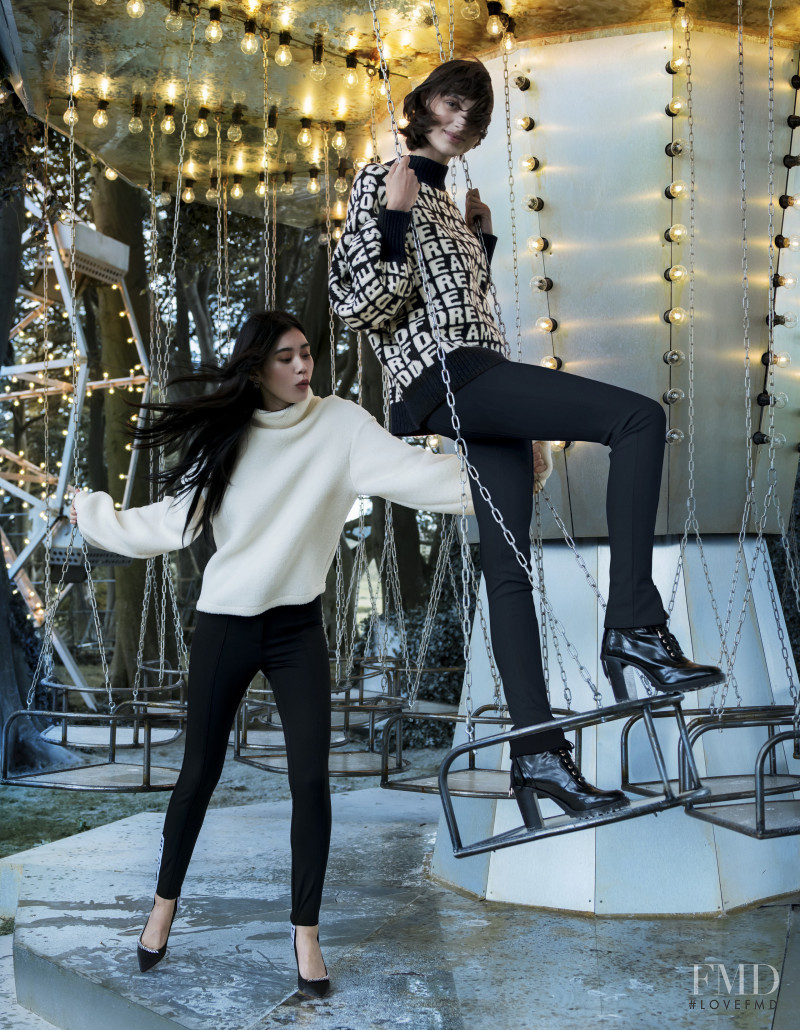 Ming Xi featured in  the H&M advertisement for Holiday 2017