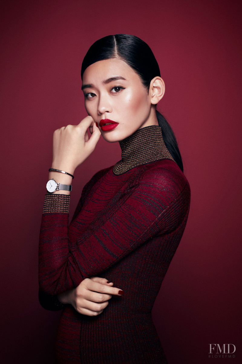 Ming Xi featured in  the Daniel Wellington advertisement for Holiday 2017